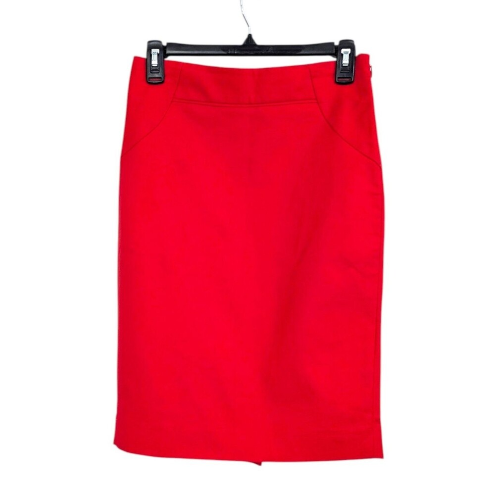 The Limited Solid Red Pencil Skirt - Size 0 Womens